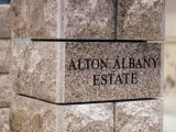 Granite gate posts and house name