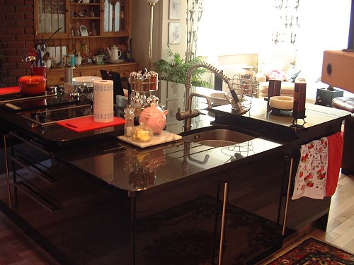 Worktop, Black & Red Island