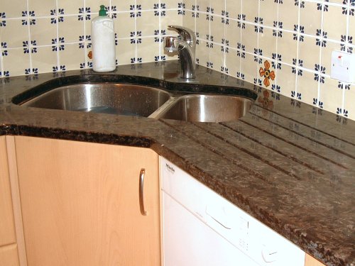 Worktop, Pink Sink Cutout